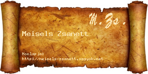 Meisels Zsanett névjegykártya